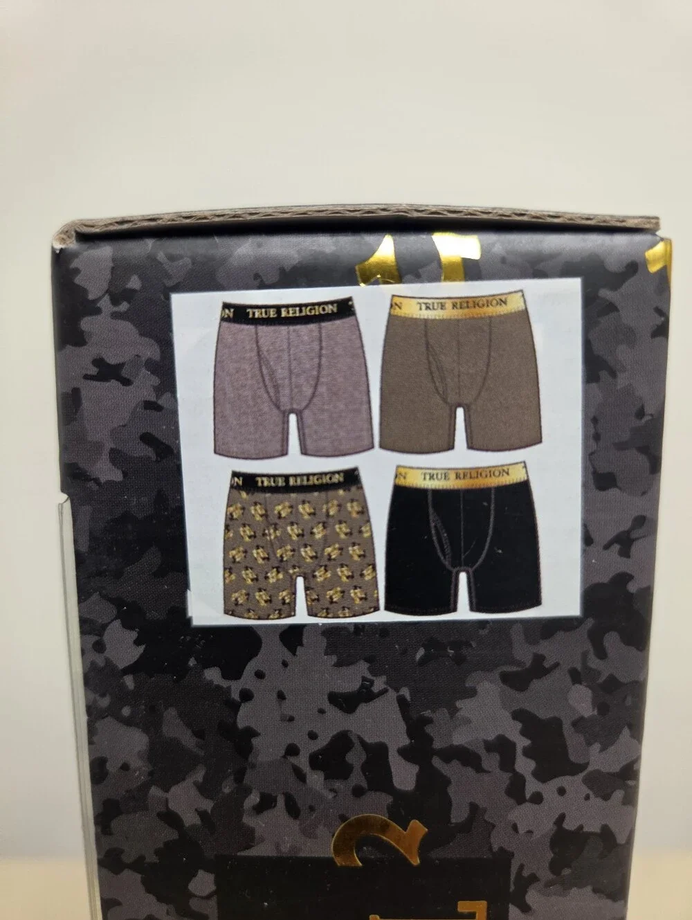True Religion Men’s Boxer Briefs Pack – Black & Gray
